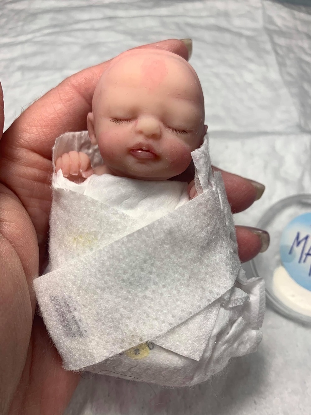 Mini Realistic Silicone Sleeping Baby Doll - Blushed Skin Tone